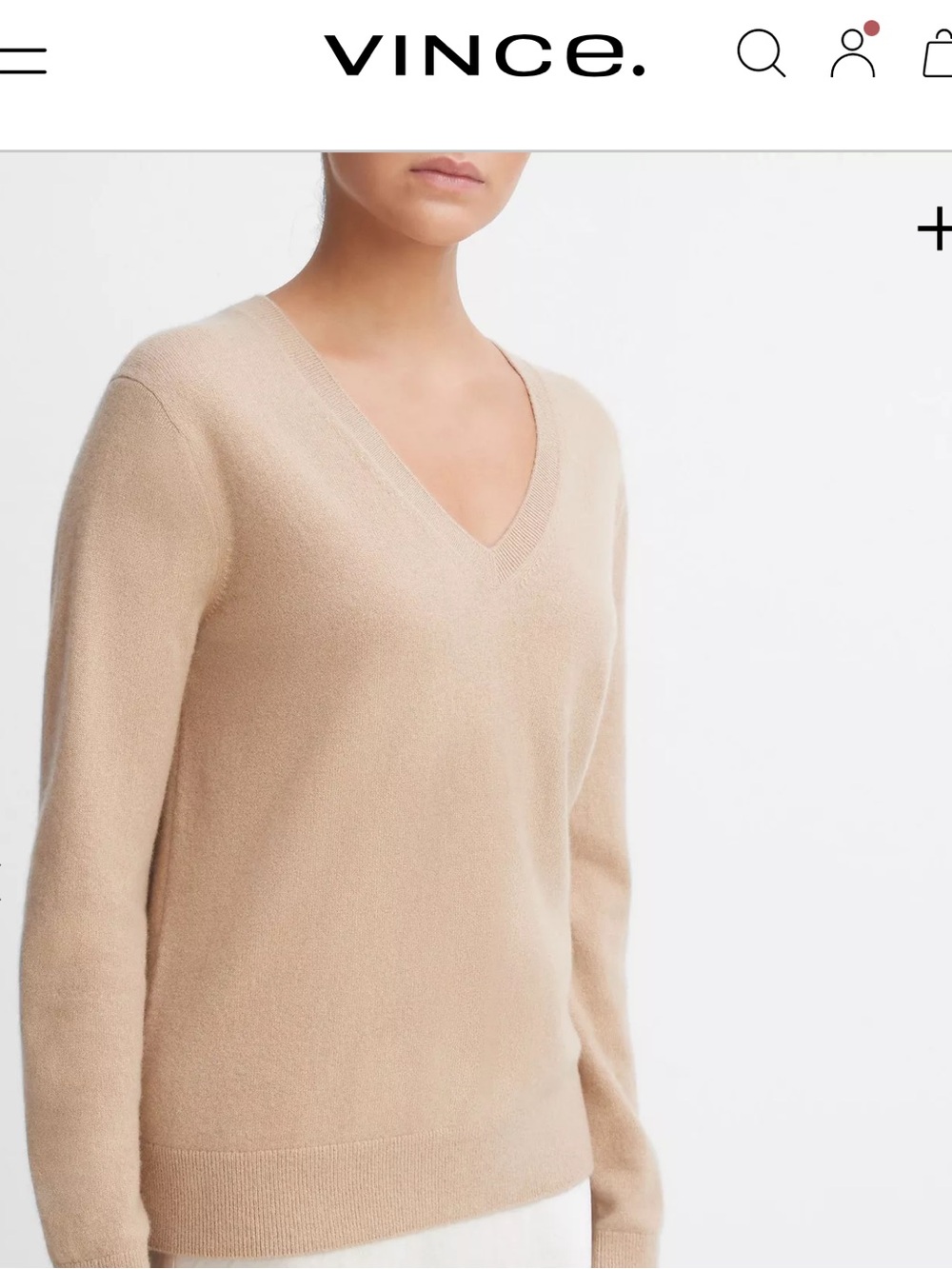 Vince weekend cashmere V-neck sweater size extra large xl